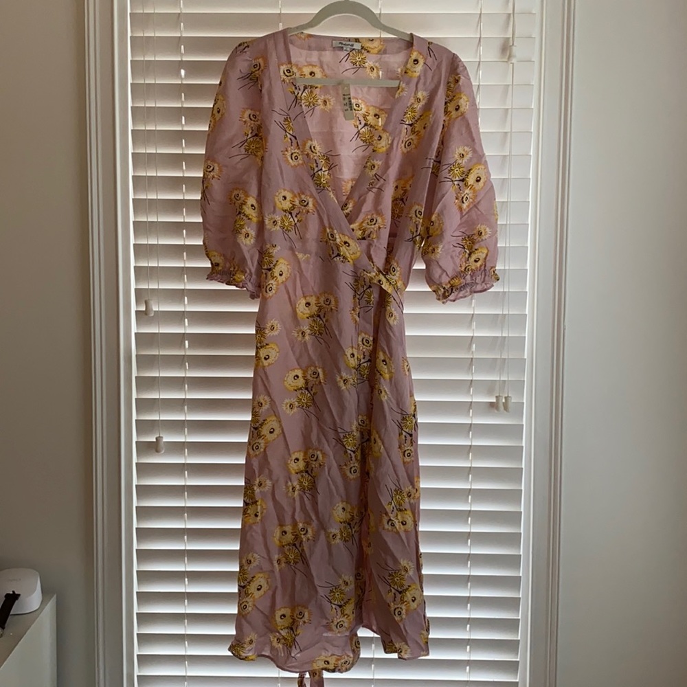 NWT Madewell Midi Floral Wrap Dress